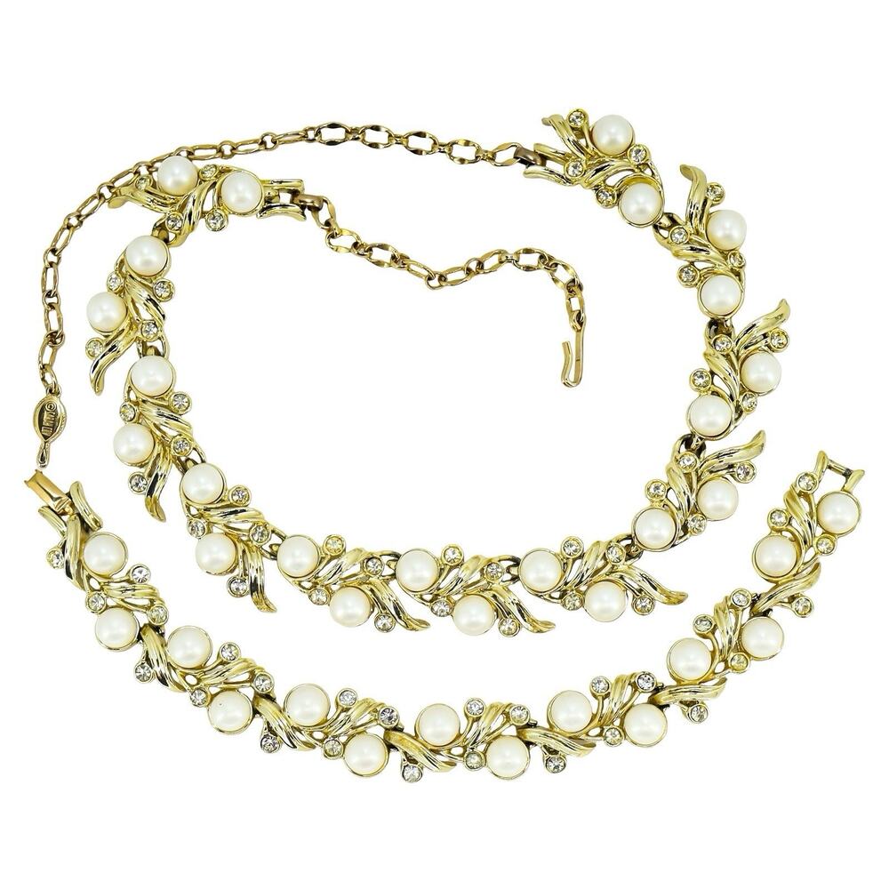 Vintage Jewelry Set 60s Sarah Coventry Royal Ballet Necklace & Bracelet GoldTone